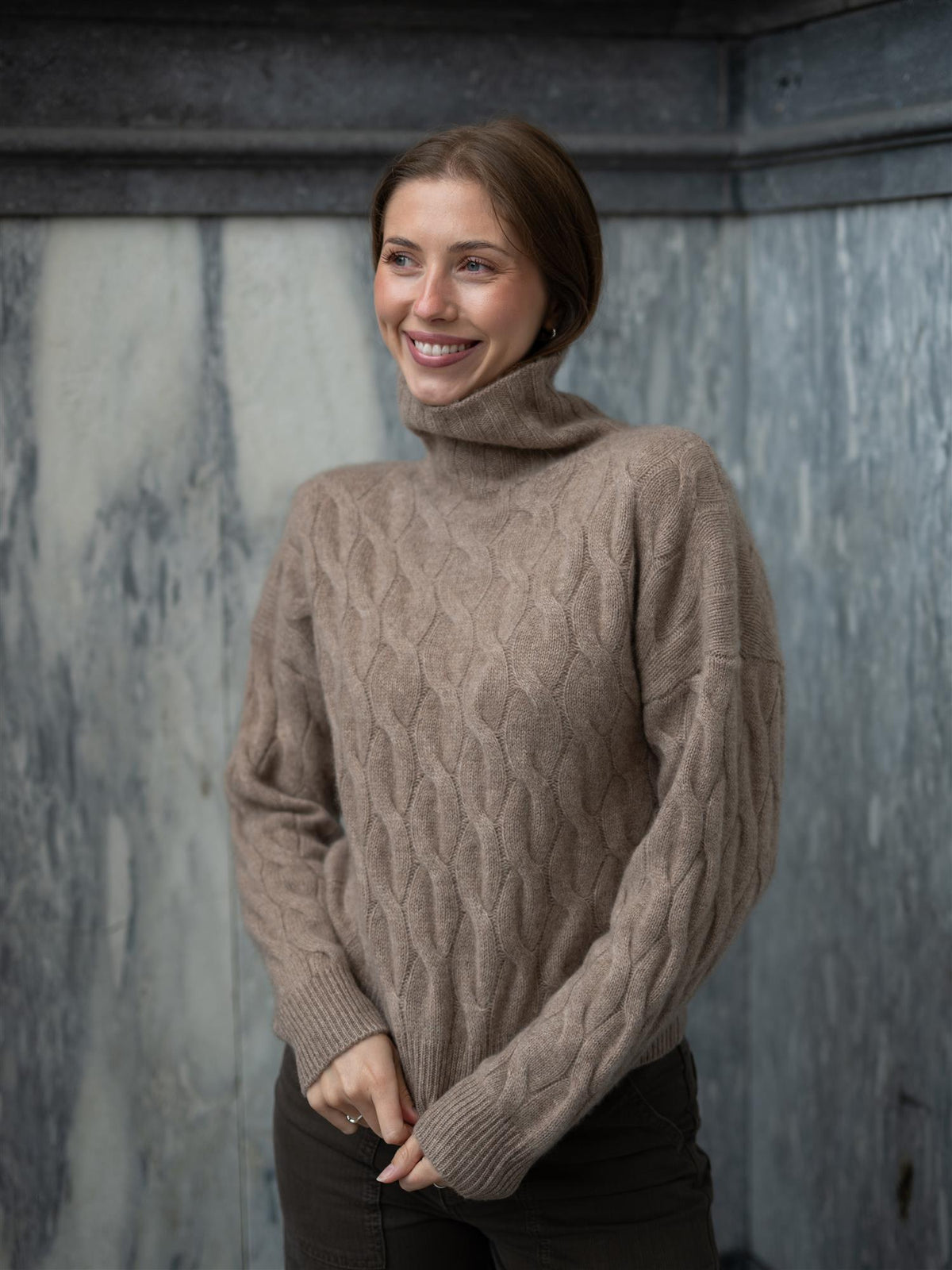 Davida Chunky Cable Turtle Mink
