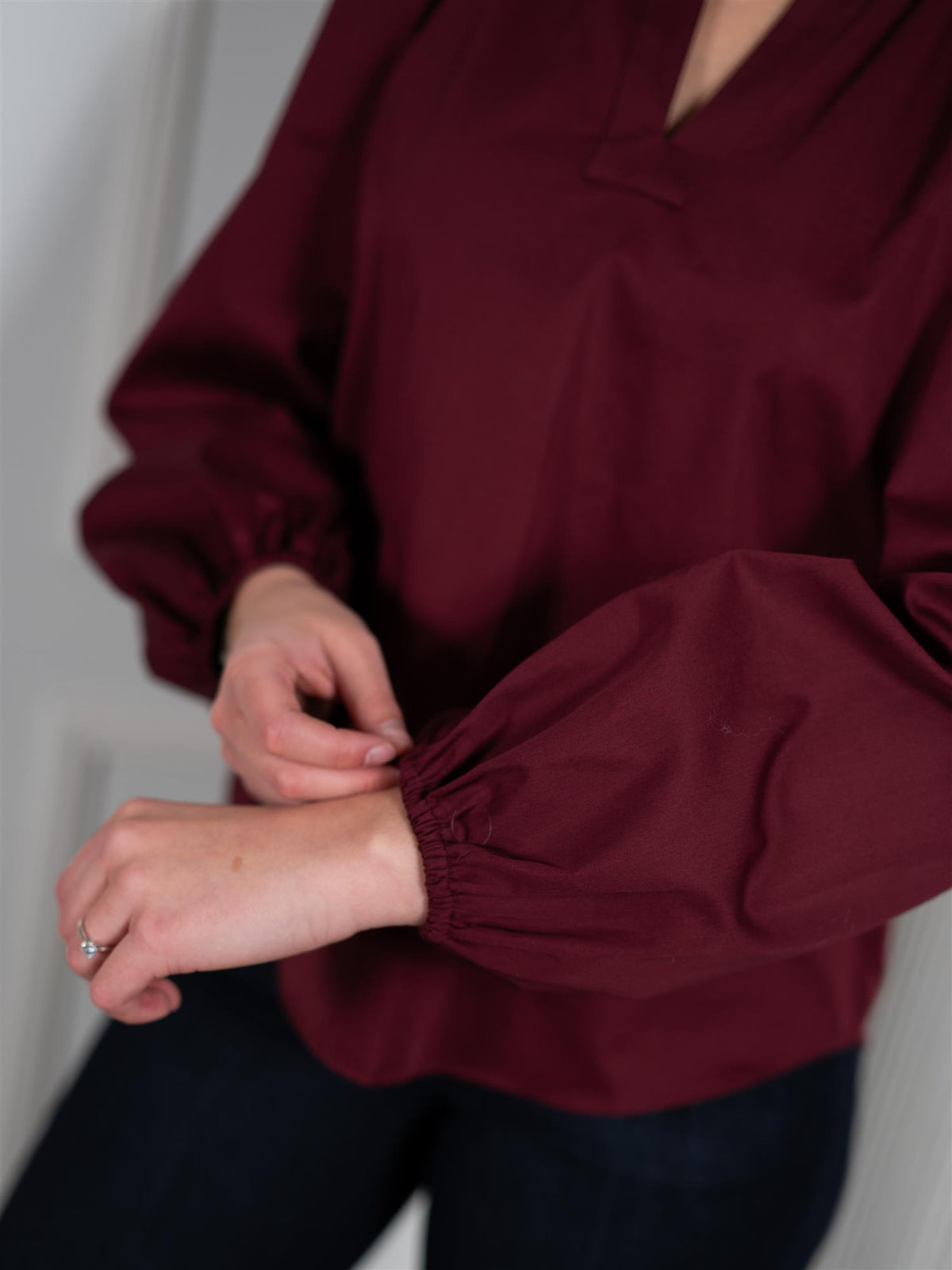 Infinity Blouse Dark Red