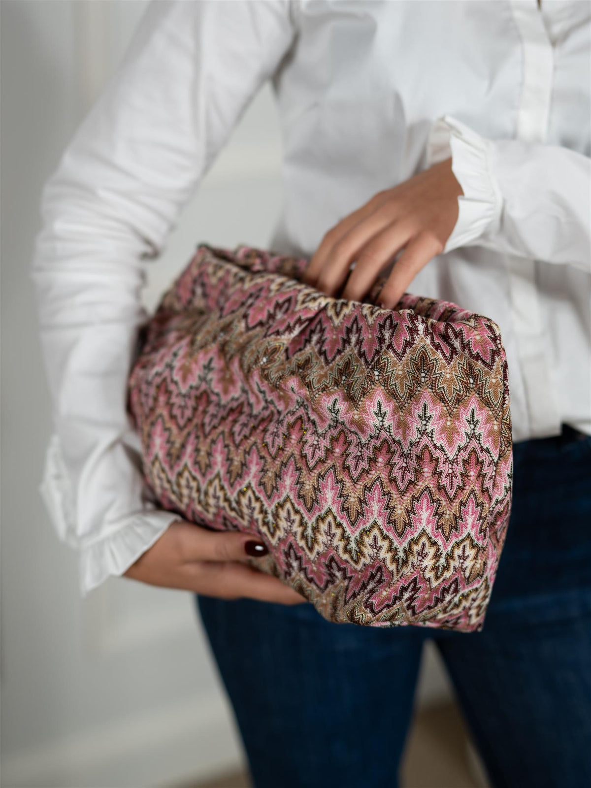 Pala Maxi Clutch Bag Dusty Rose