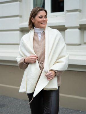 Ella&il Natalie Chunky Scarf Bright White