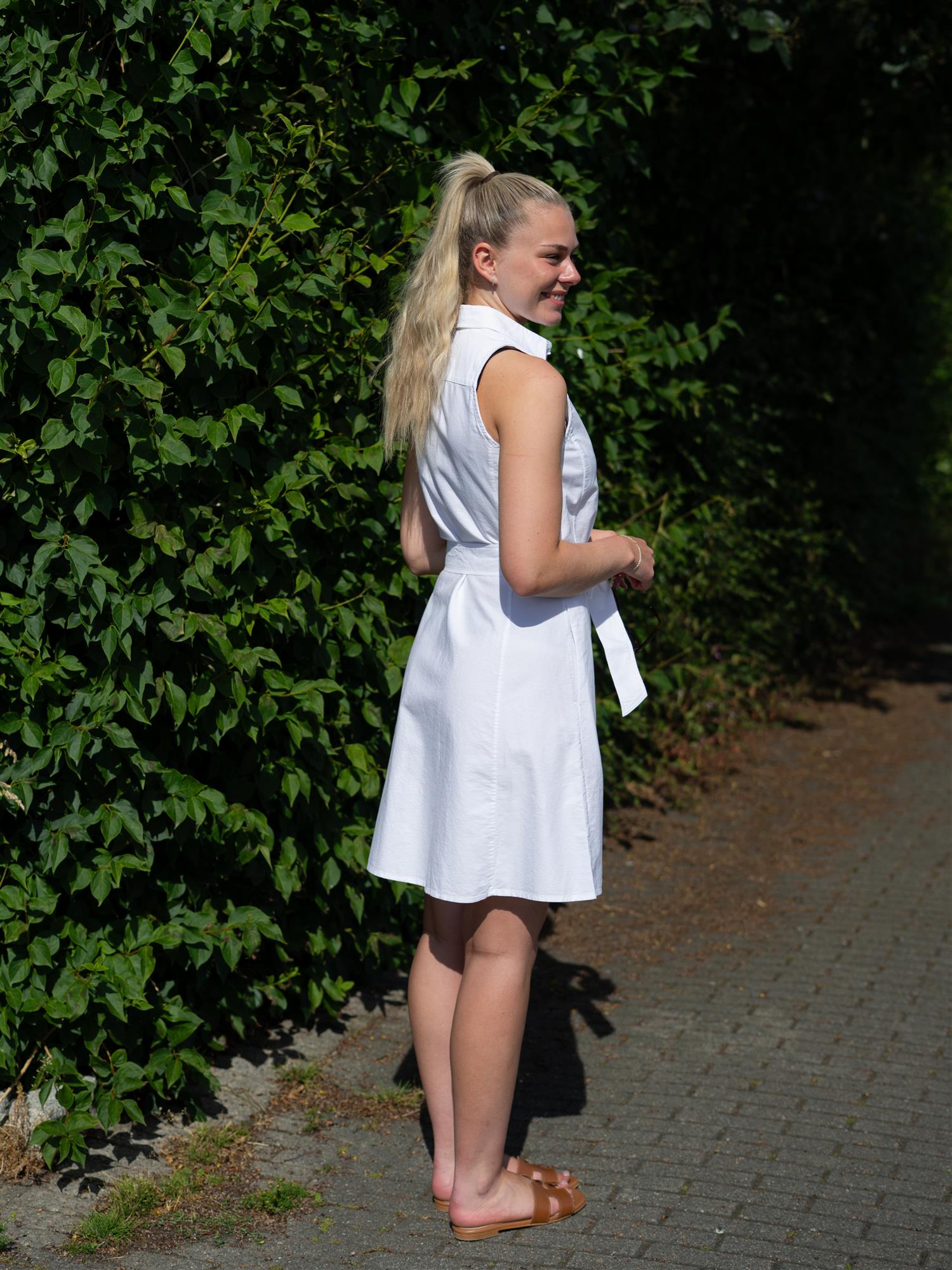 Woven Shirt Dress White