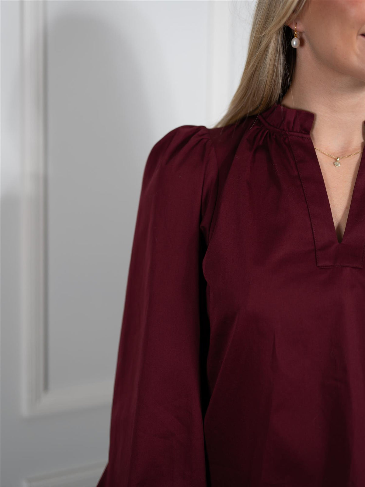 Infinity Blouse Dark Red