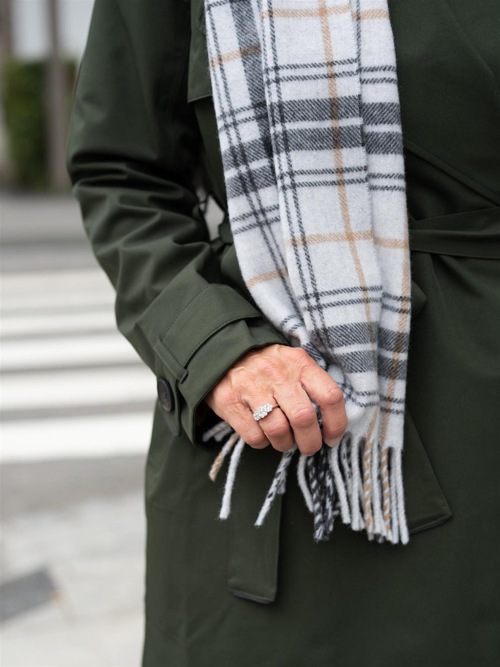 Lexington Recycled Wool Blend Scarf Offwhite/Multi