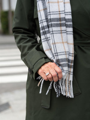 Lexington Recycled Wool Blend Scarf Offwhite/Multi