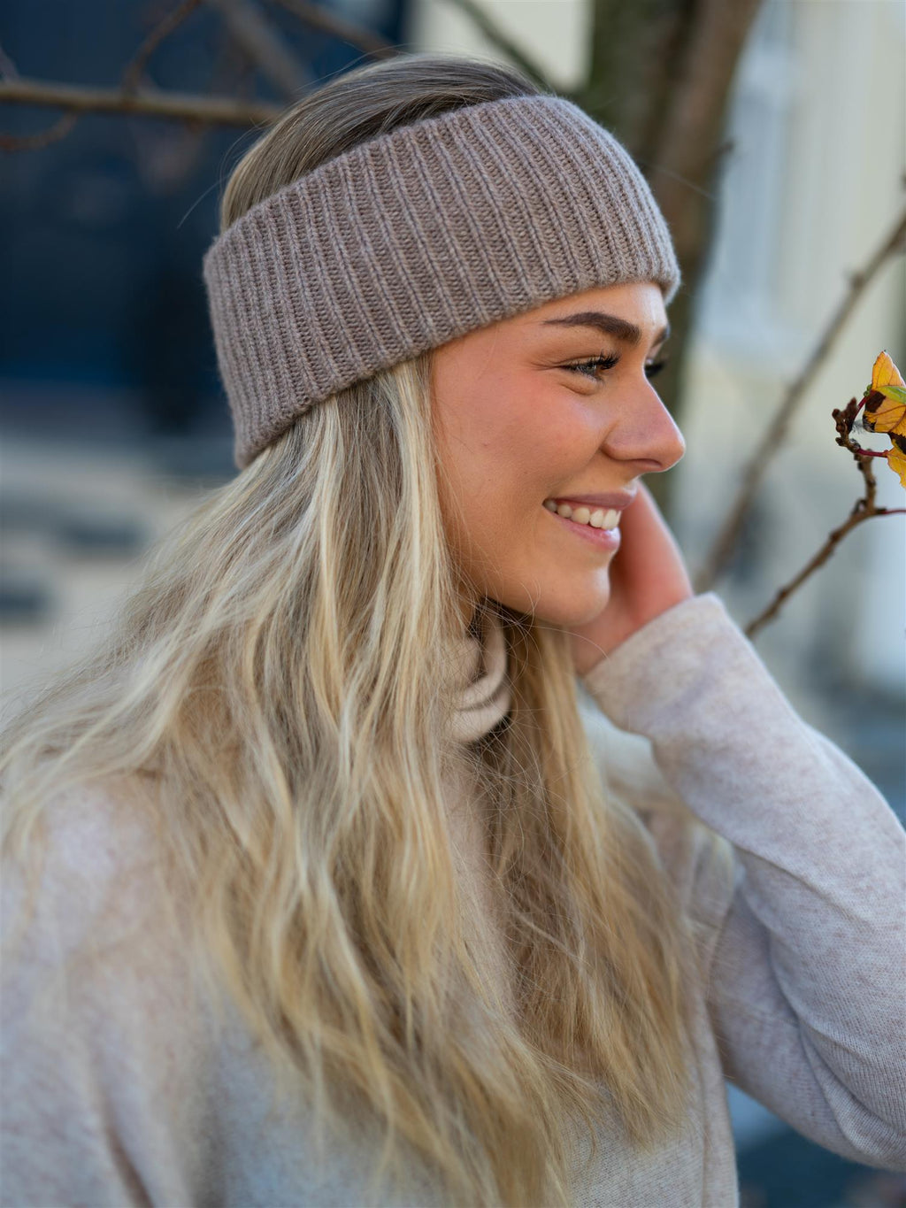 Davida Rib Headband Mink