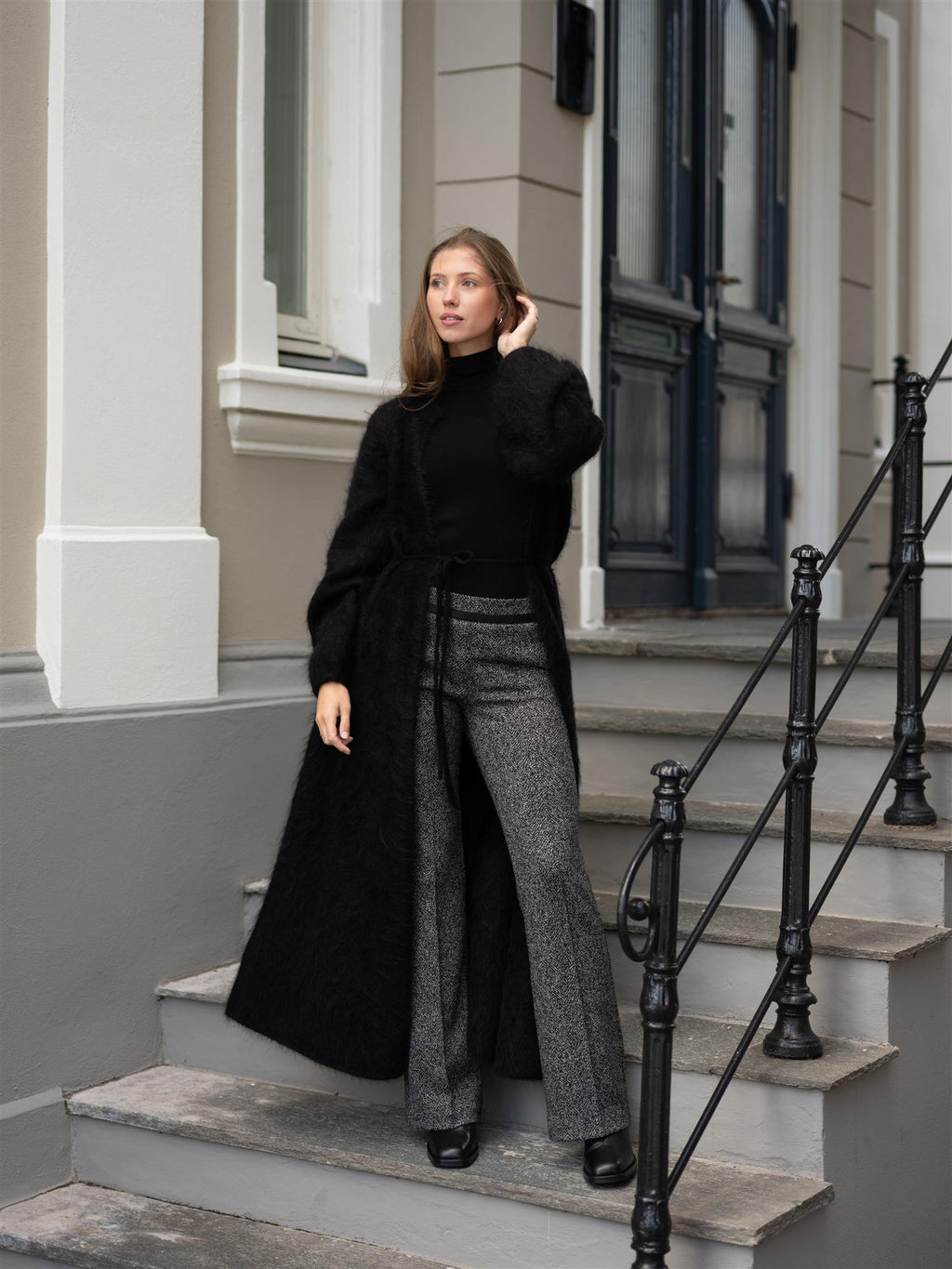 Ella&il Olivia Chunky Cardigan Black