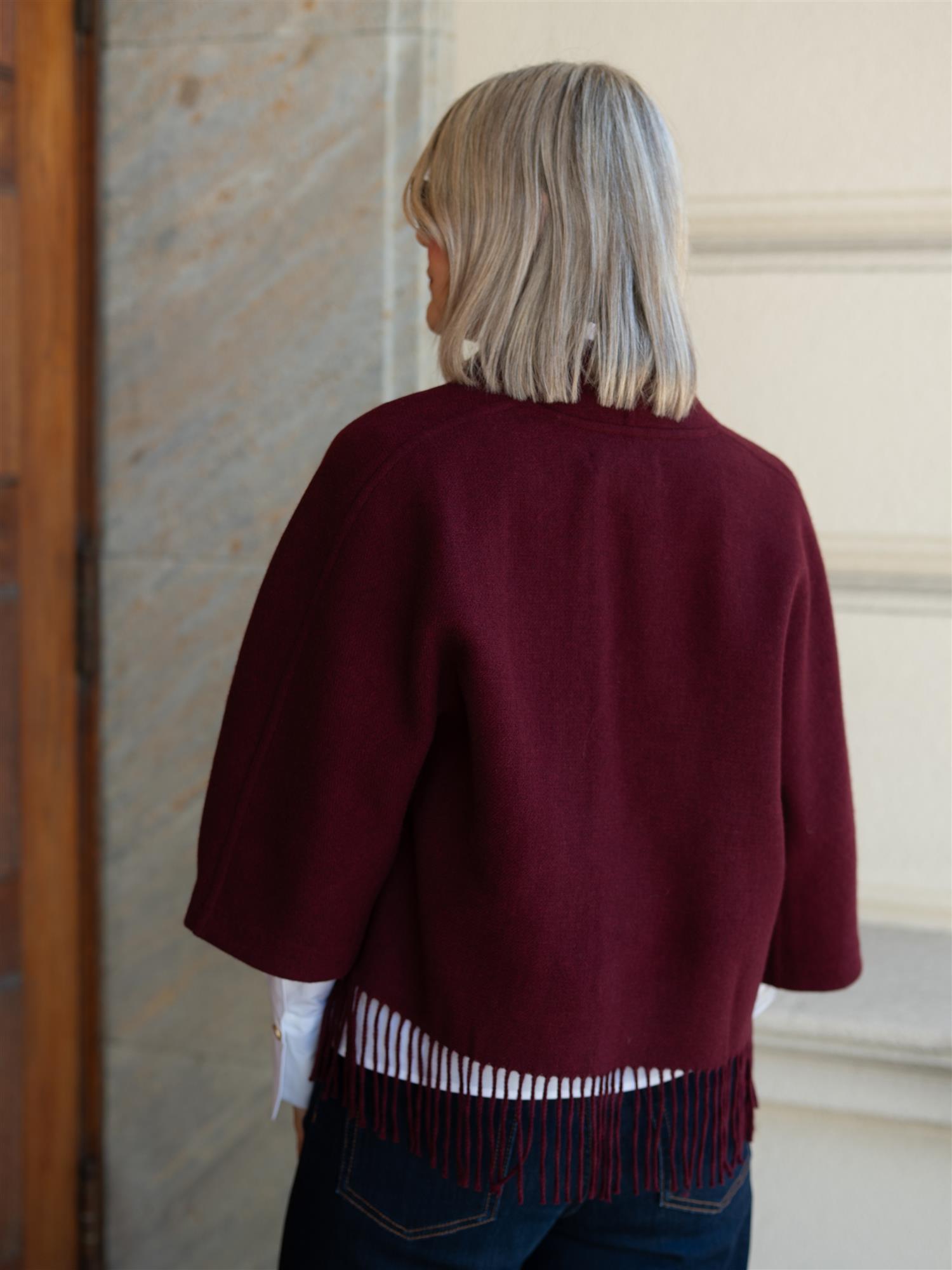 Keyla Lambswool Jacket Burgundy