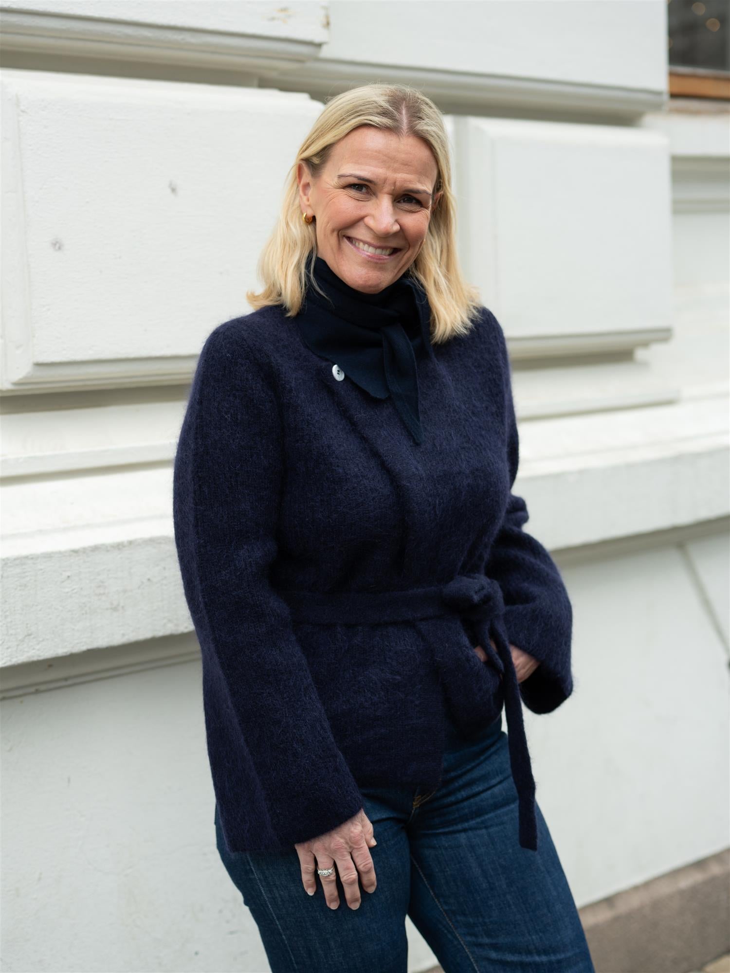 Zira Mohair Cardigan Navy