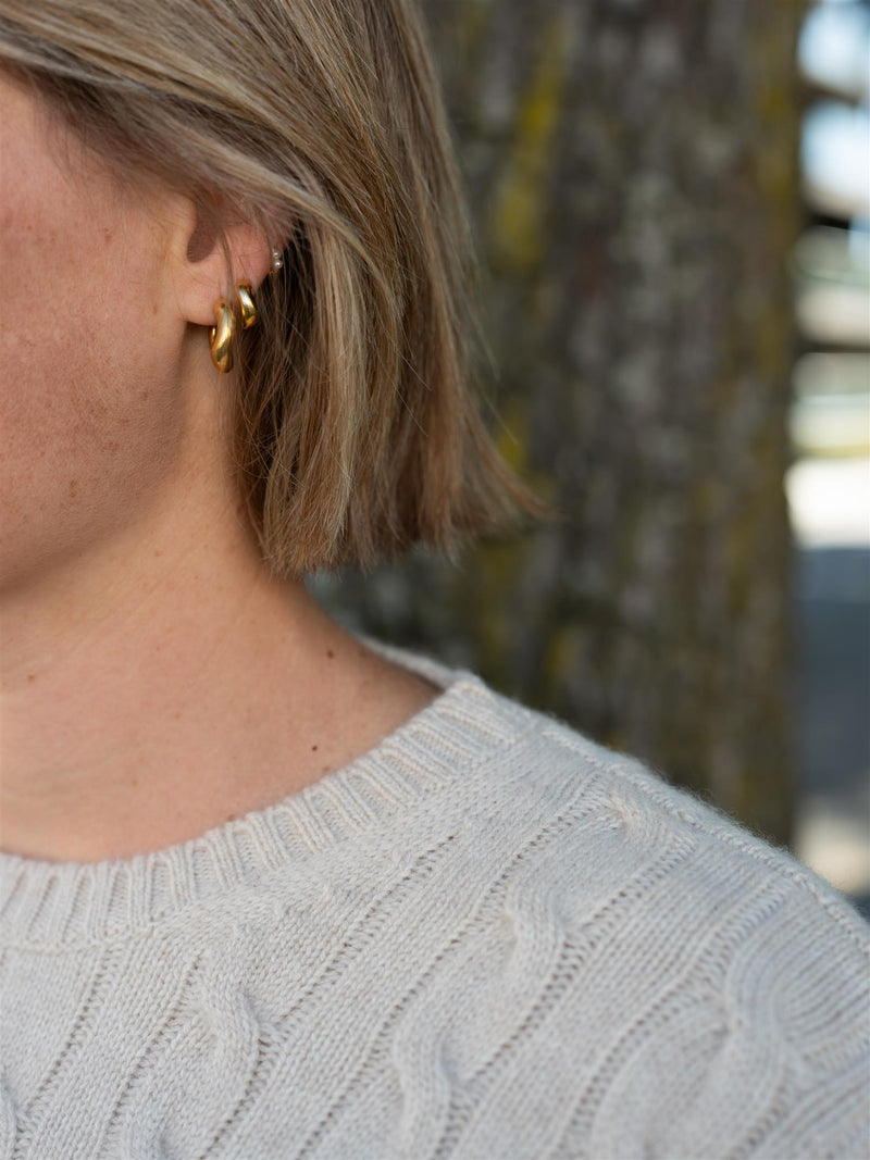 Stenströms Kerstin Cable Sweater Knit Beige