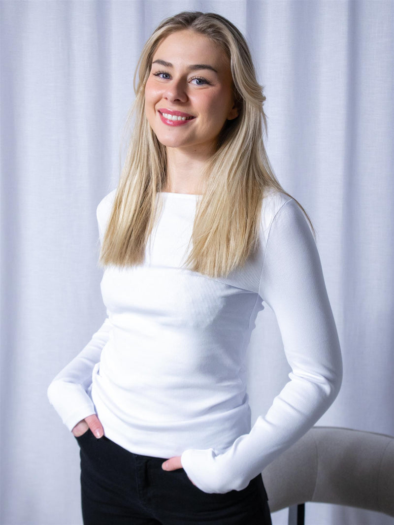 Camilla Pihl Petronella Rib Boatneck White