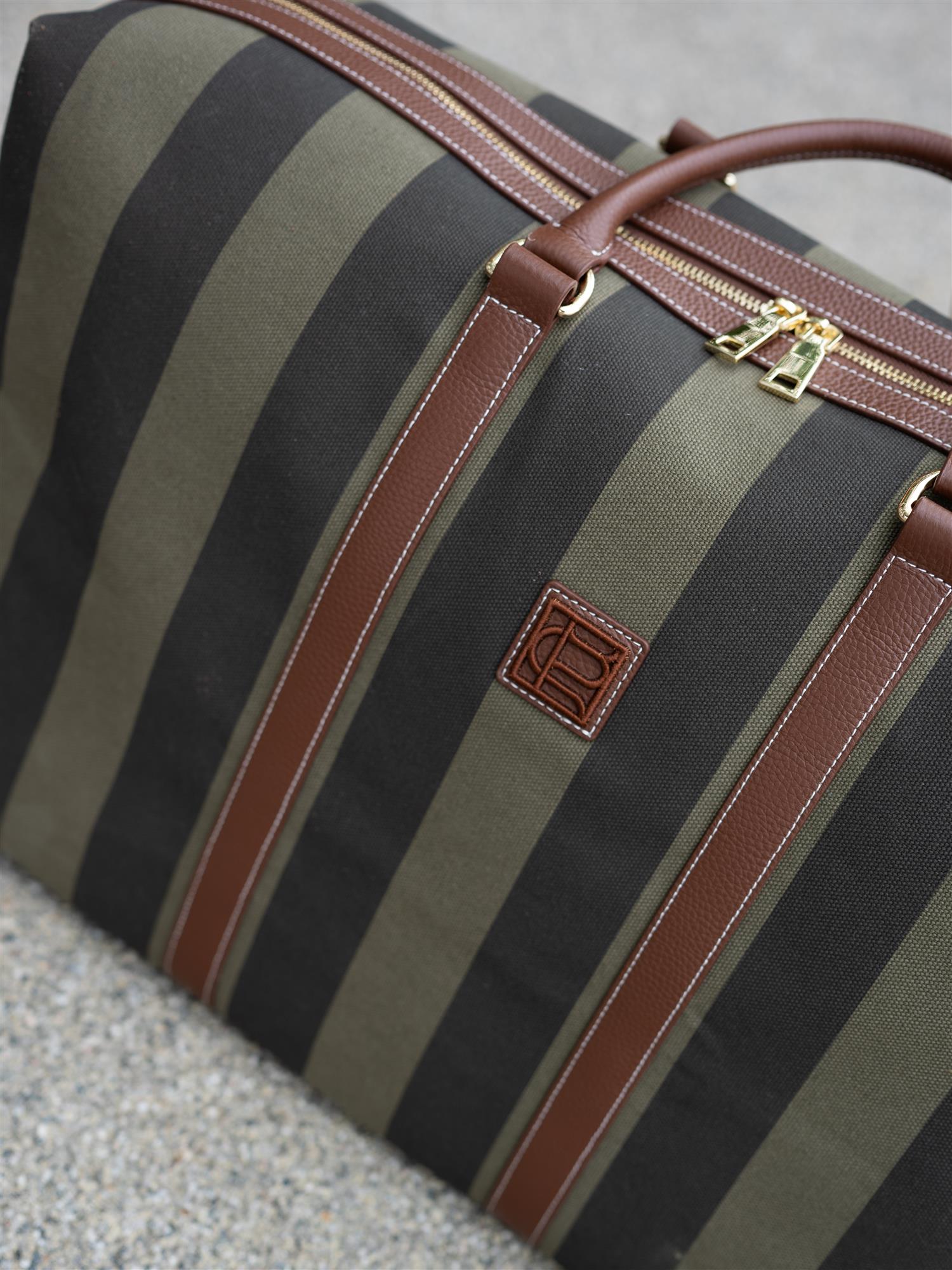 Marlowe Weekend Bag Green Stripe