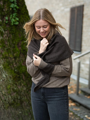 Christian Aks Mira Wool Cash Scarf Espresso