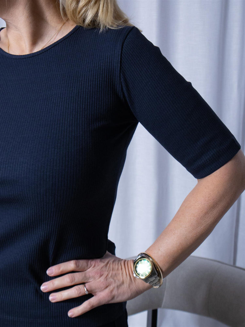 Bitte Kai Rand Naibu Rib Blouse Dark Midnight