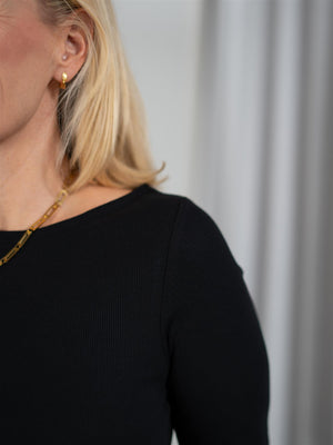 Camilla Pihl Petronella Rib Boatneck Black