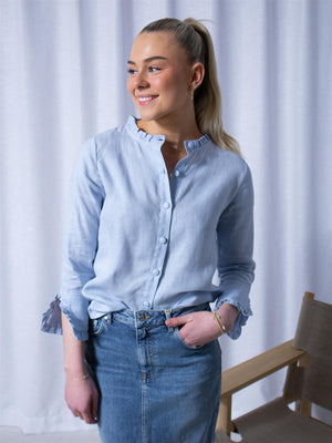 Ella&il Clarion Linen Shirt Kentucky Blue