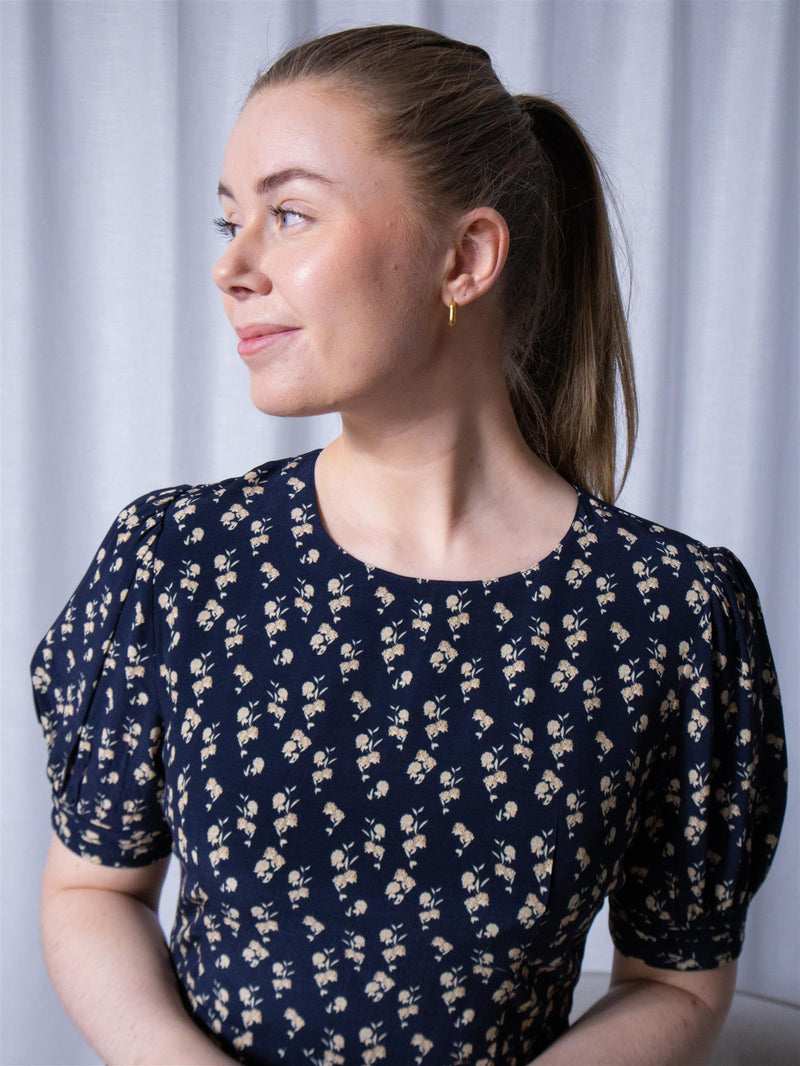 Camilla Pihl Allegra Dress Navy Hortensia