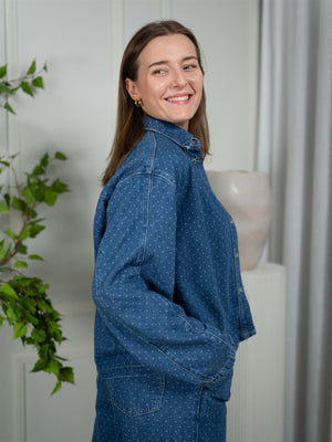 Camilla Pihl Marley Shirt Mid Blue Dot