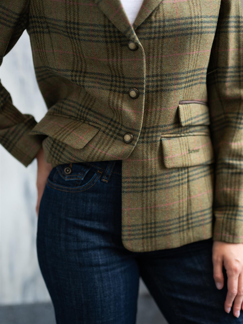 Barbour Carlby Tailored Jacket Dark Moss