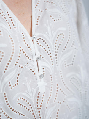 Mos Mosh Tazzin Caza Blouse White