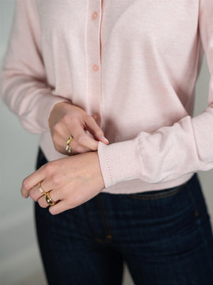 Lexington Fine Knitted cardigan Light Pink