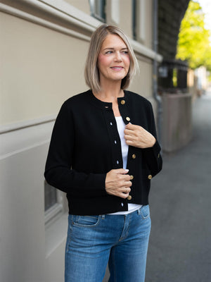 Busnel Aria Cardigan Solid Black