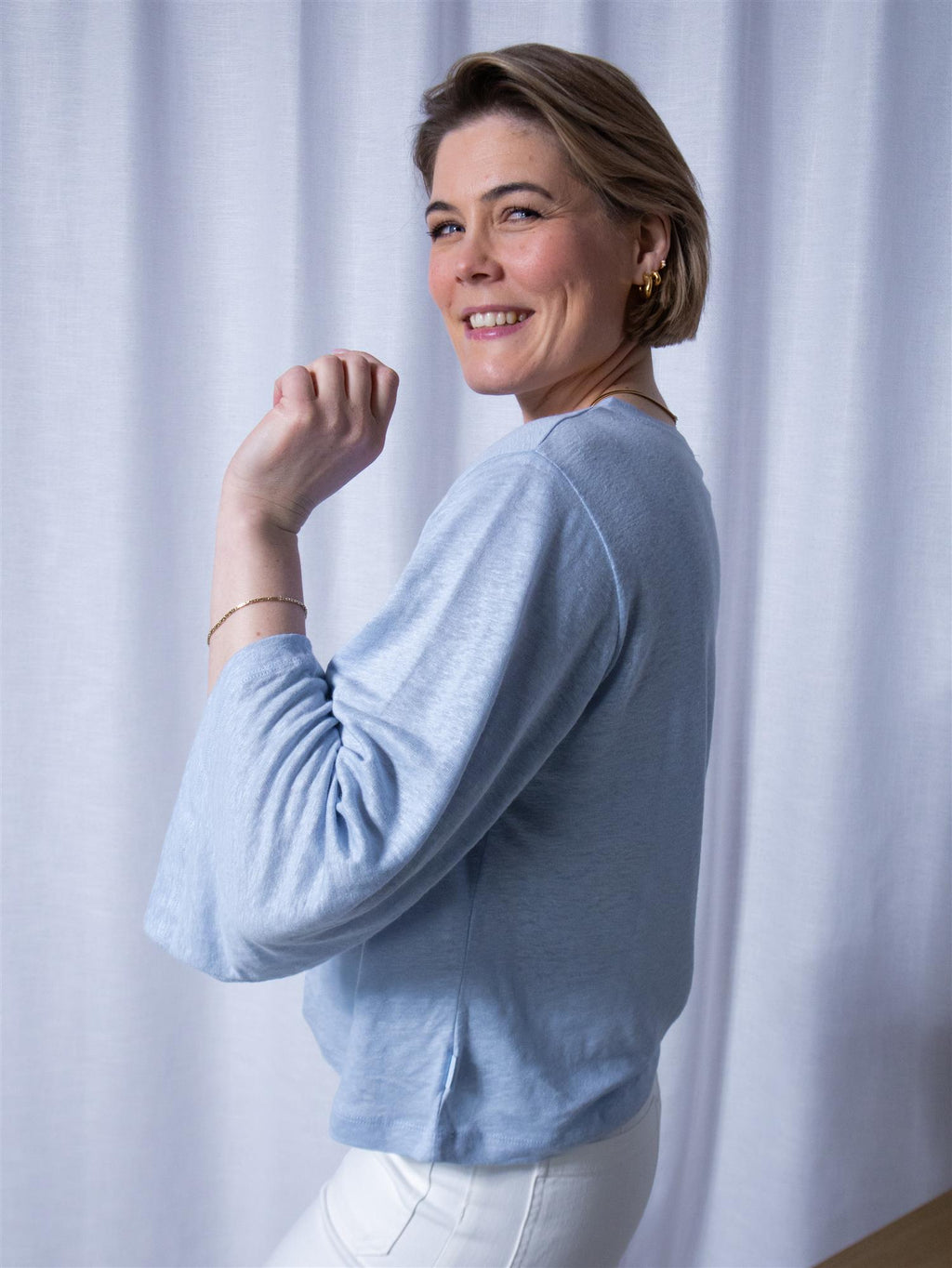Ella&il Heli Linen Tee Kentucky Blue