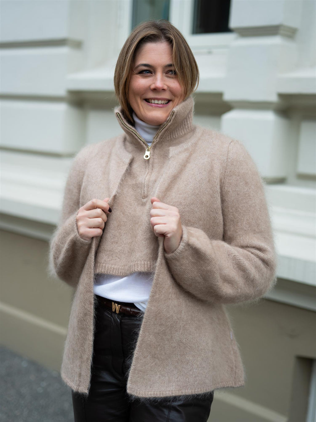 Ella&il Belinda Chunky High Neck Hazel Beige