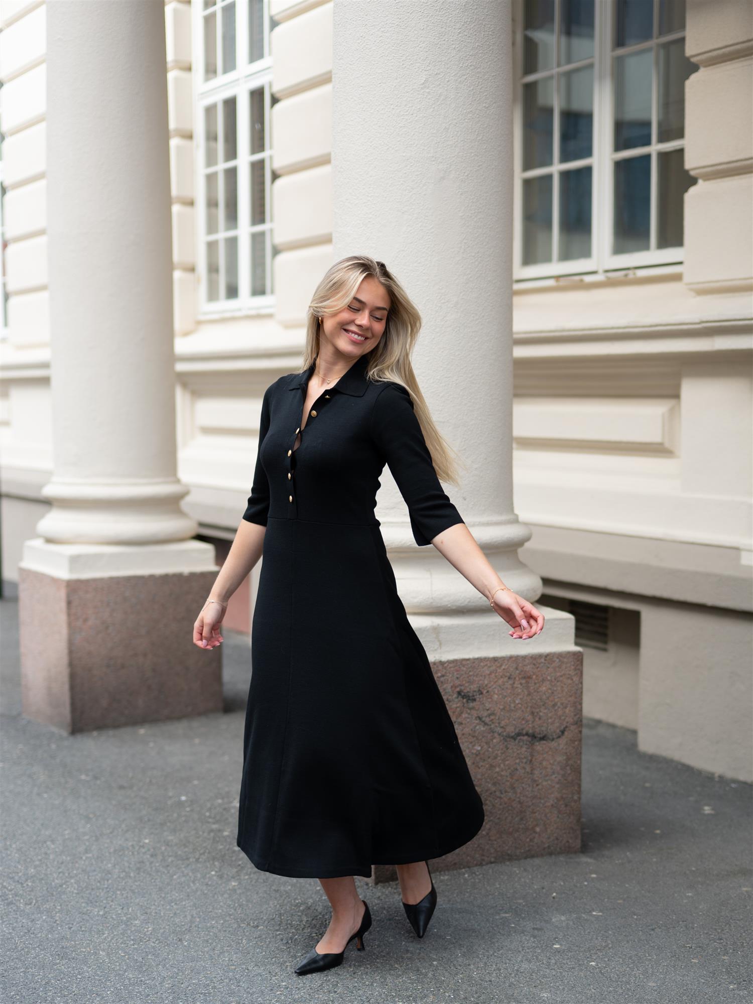 Melany Knit Dress Black