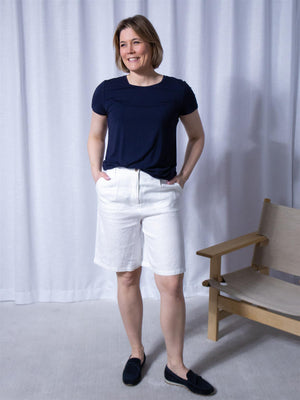Sand Meloe Short Trouser White