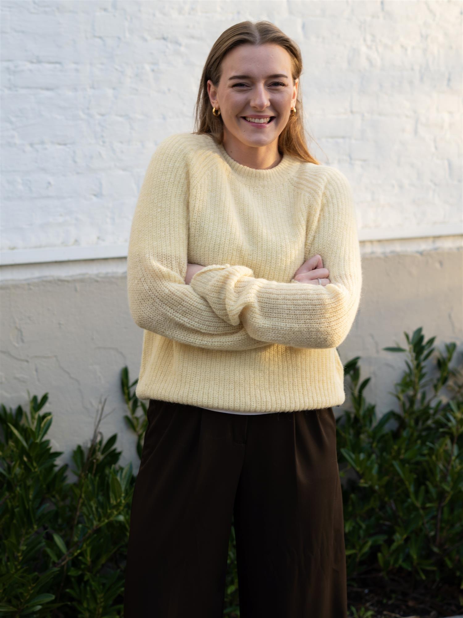 Lexington Alpaca Blend Ragland Sweater Yellow