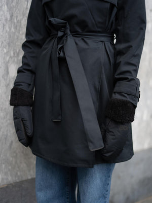 BRGN Puffer Mittens New Black