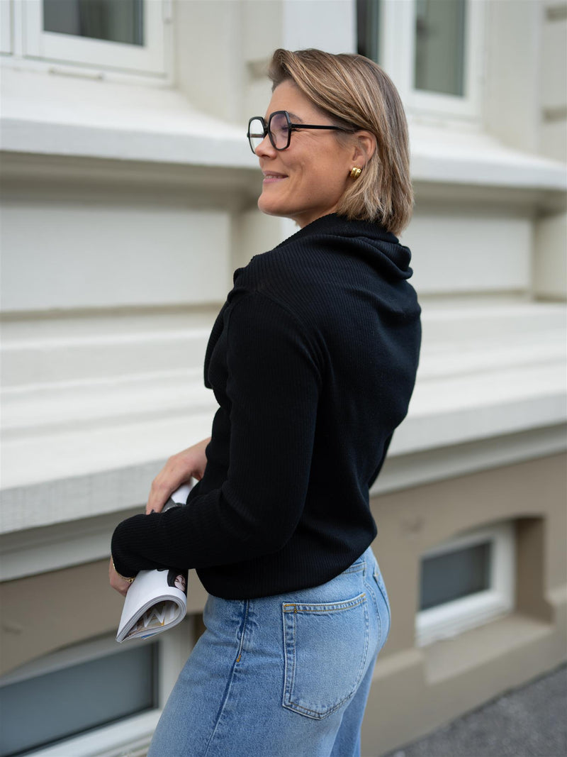 Christian Aks Delphine Merino Top Black