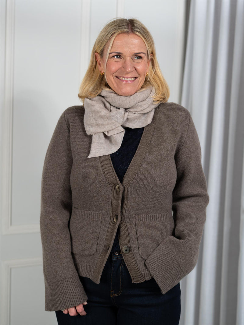 Natura Cashmere Cortina Luxury Scarf Light Beige