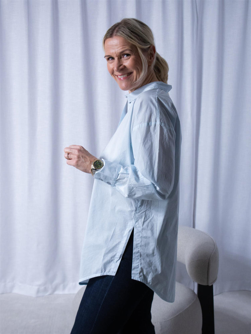 Bitte Kai Rand Core Cotton Shirt Cool Blue
