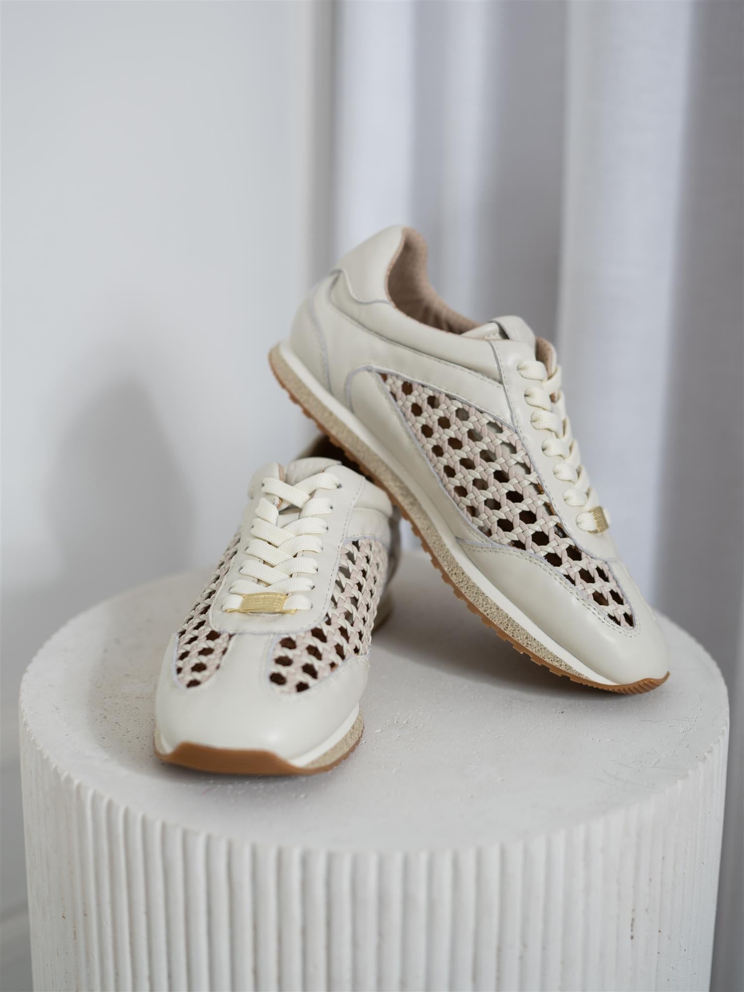 Laura Bellariva 1-Woven Bianco/Taupe