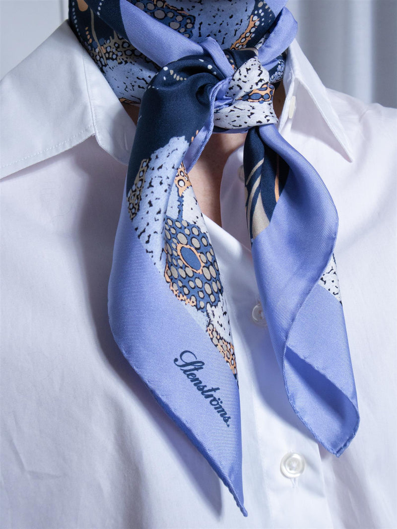 Stenströms Scarf 90x90 Navy Pattern