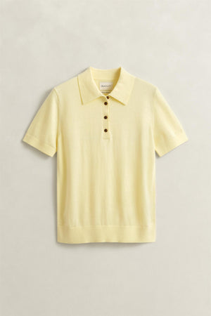 Gant Light Knit Ss Rugger Yellow