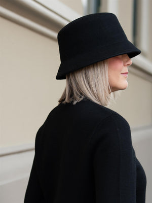 Busnel Tina Felted Bucket Hat Black