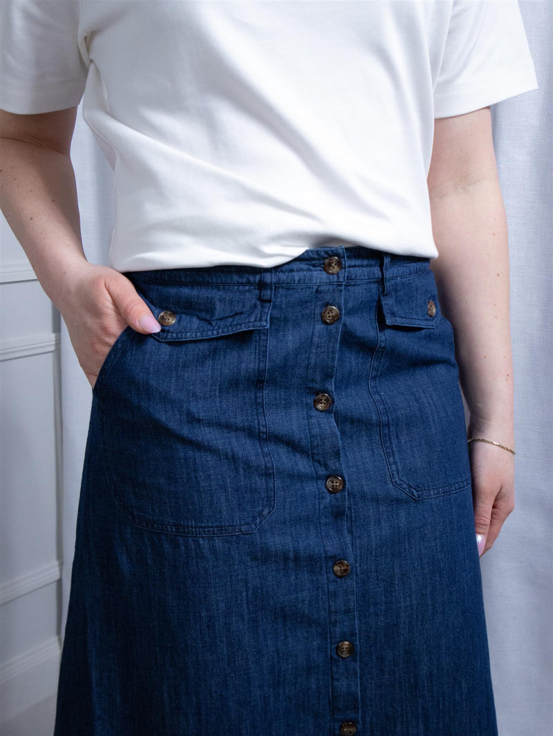 Stenströms Heidi Skirt Cargo Dark Indigo