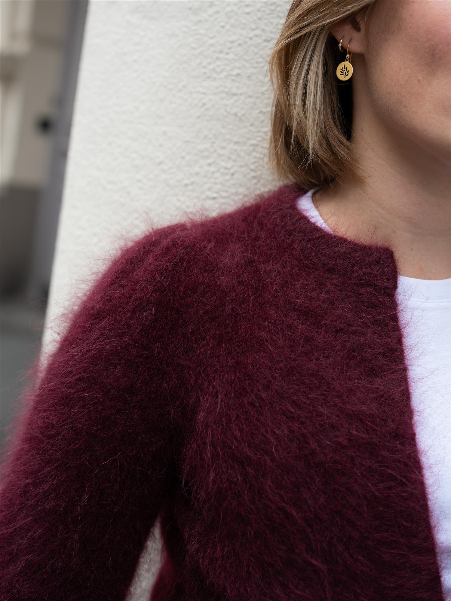 Fredrikke Chunky Cardigan Oxblood