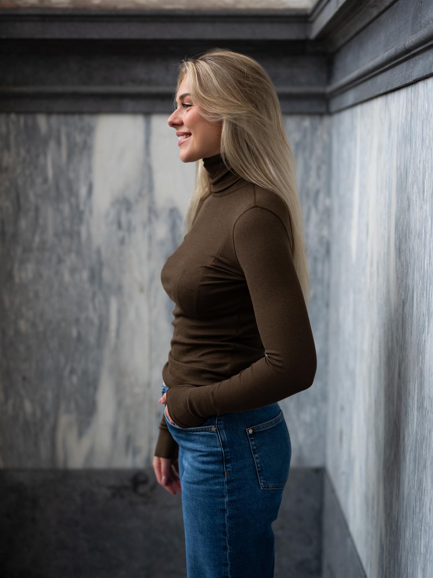 Knit-Pullover Dark Brown