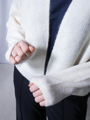 Mos Mosh Thora Relax Knit Cardigan Ecru