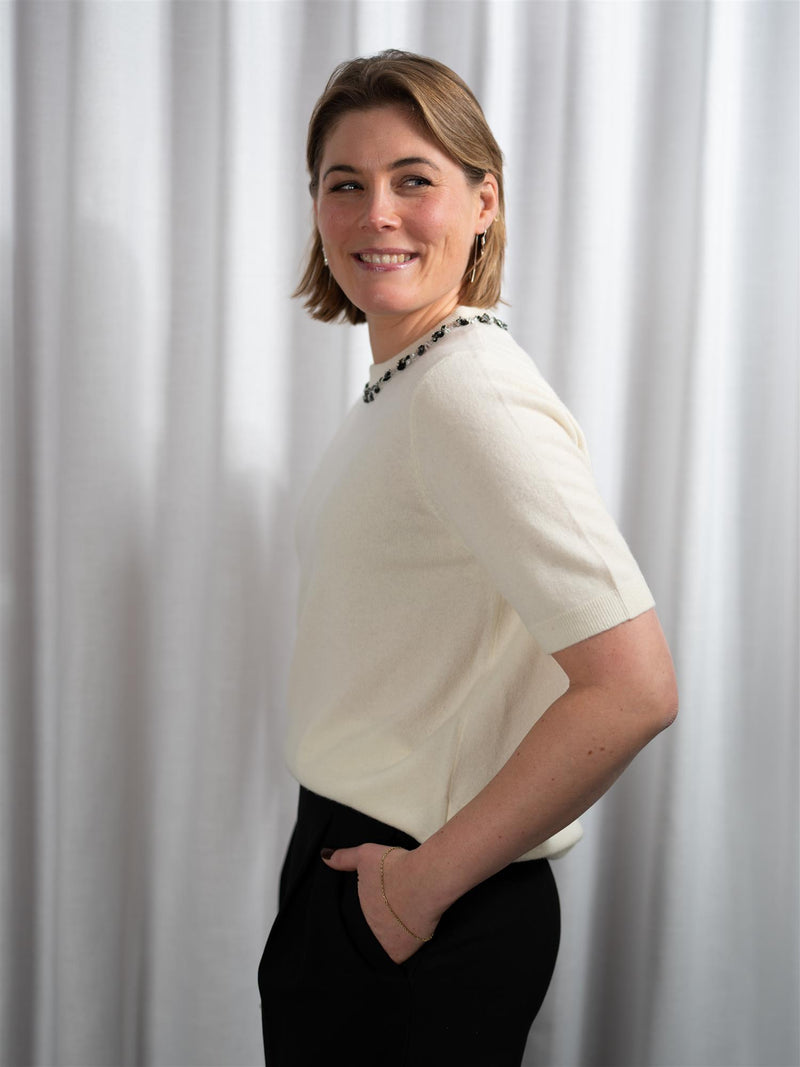 ONE and OTHER Tone Knitted Top Winter White