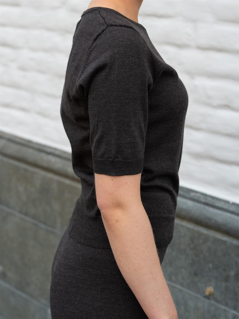 Ella&il Emmy Merino Top Dark Brown