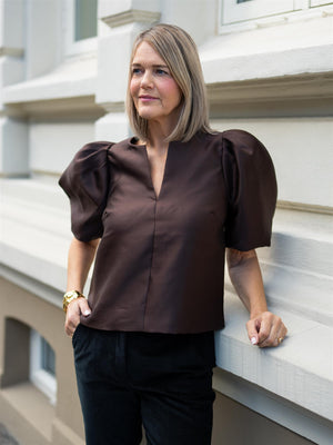 Camilla Pihl Maeve Blouse Dark Brown