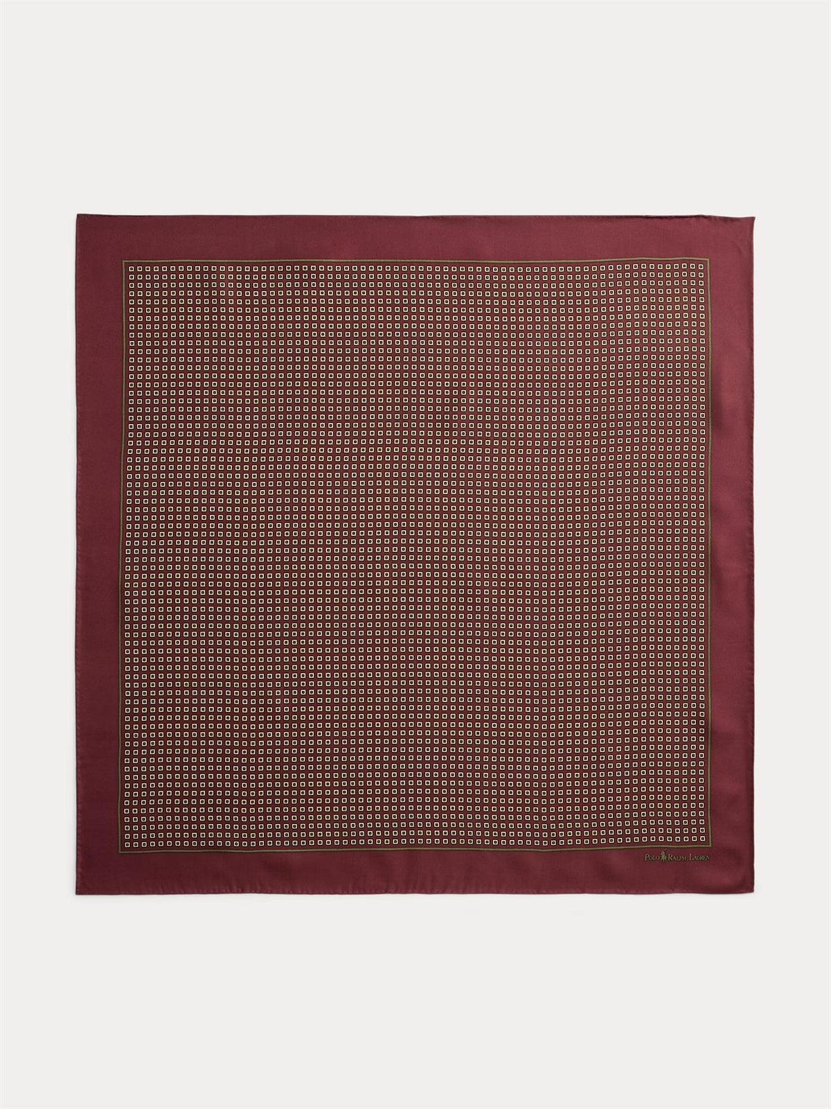 Foulard Silk Square Scarf Red Mu