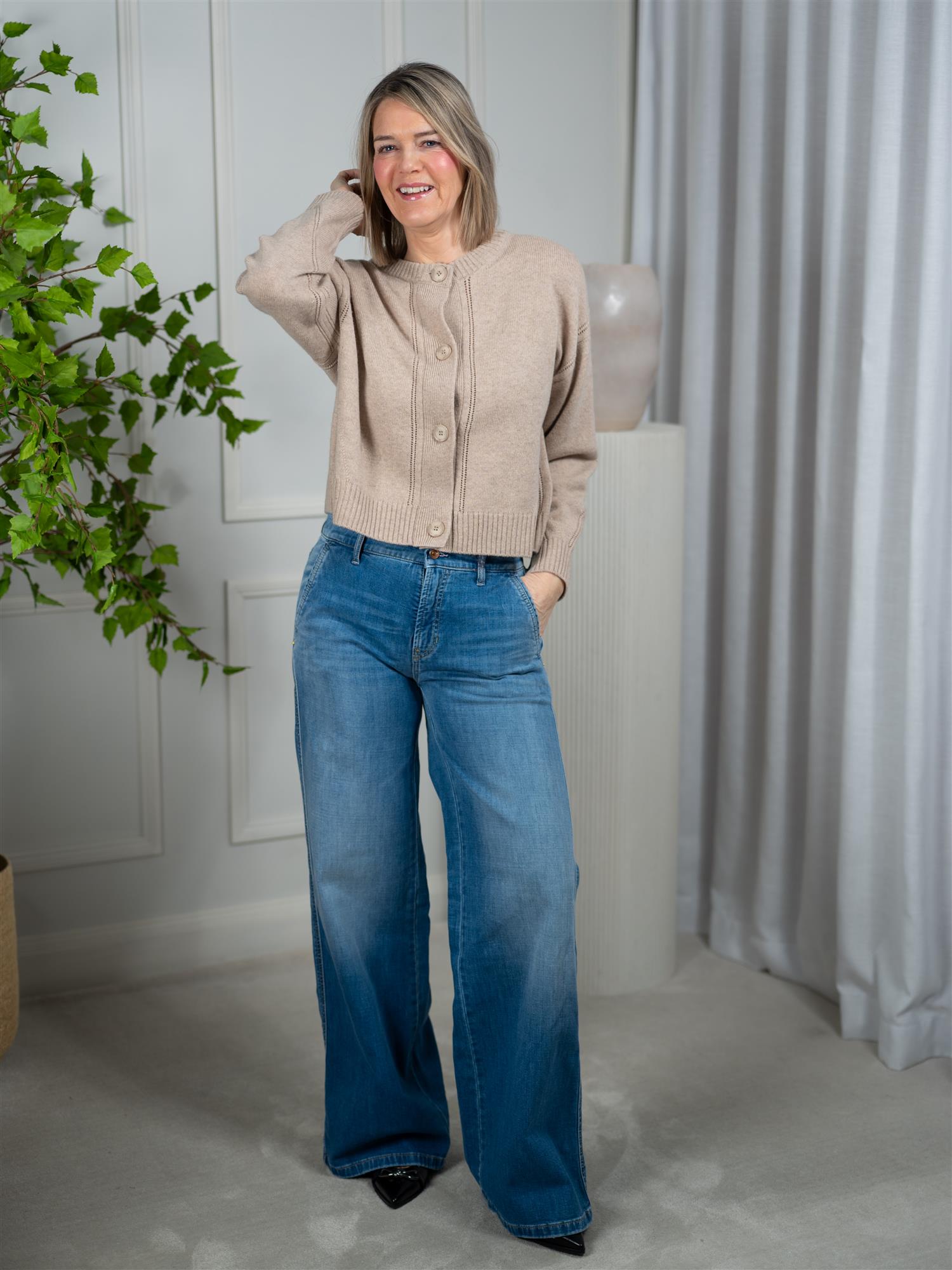 Dear Dharma Estas Cardigan Beige Melange