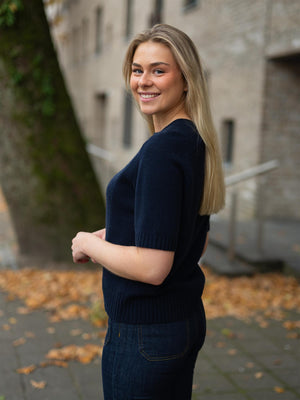 Natura Cashmere Bea T-Shirt Navy