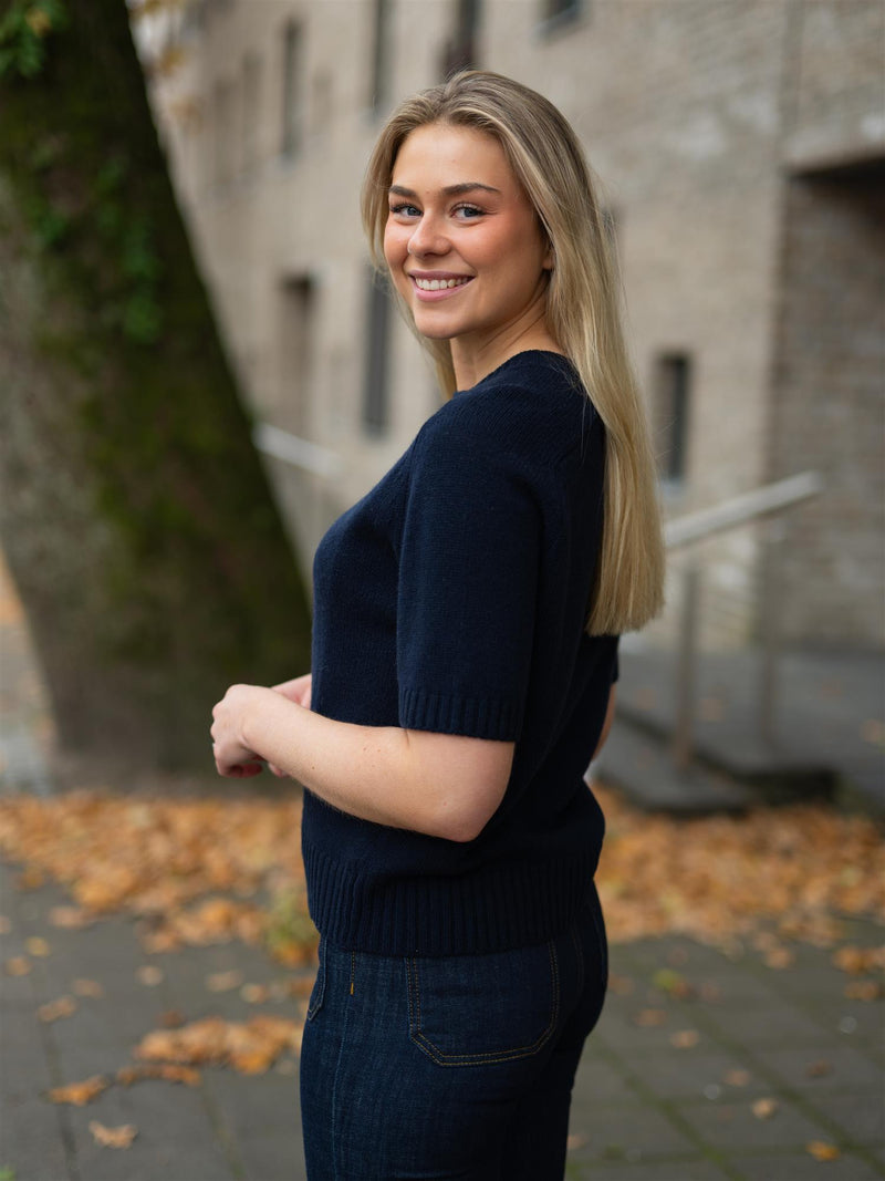 Natura Cashmere Bea T-Shirt Navy