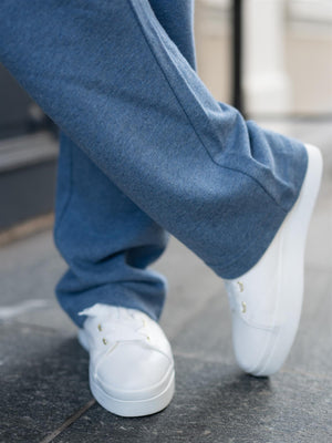 Lexington Classic Logo Jersey Pant Blue Melange